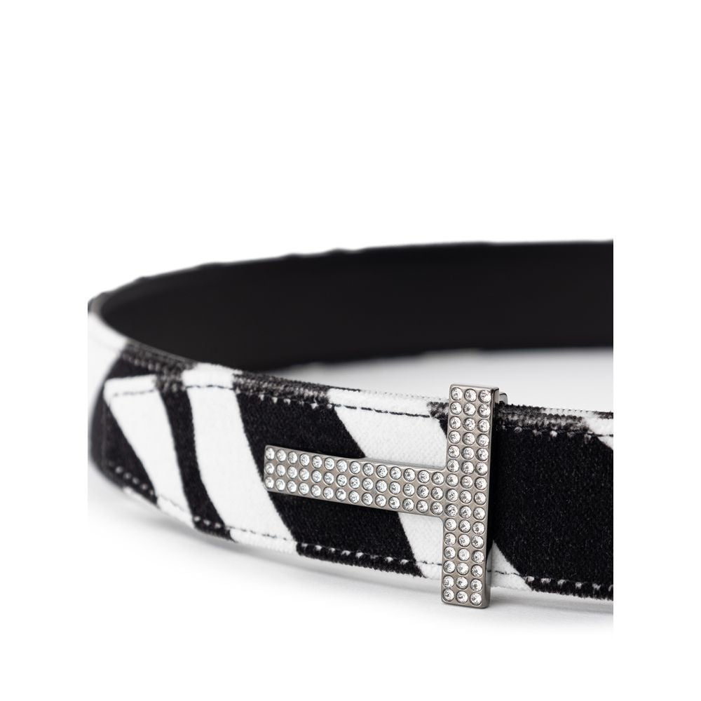 Zwart-witte leren riem