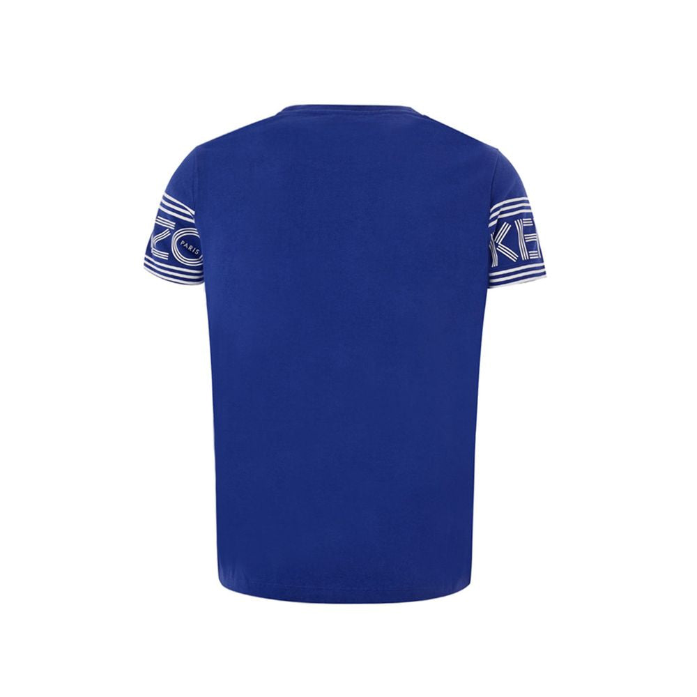 Chique blauwe katoenen T-shirt voor stijlvol comfort