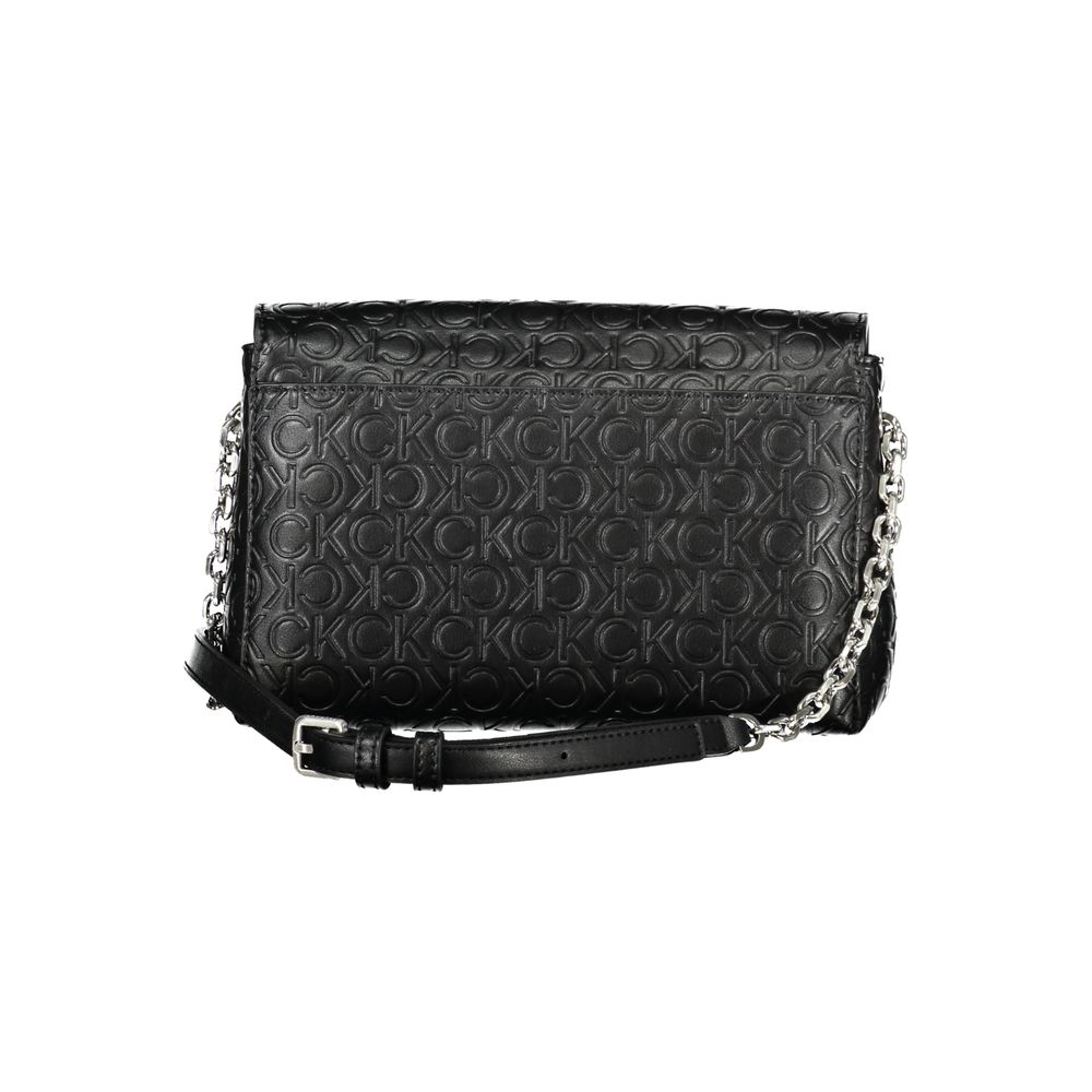 Zwarte polyester handtas
