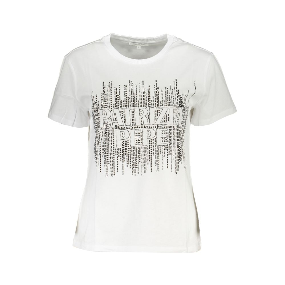 Wit katoenen dames T-shirt