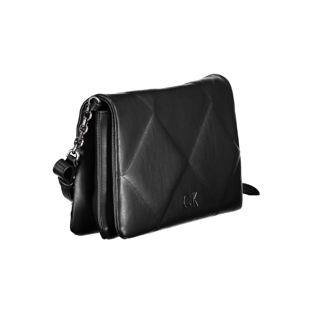 Zwarte polyester handtas