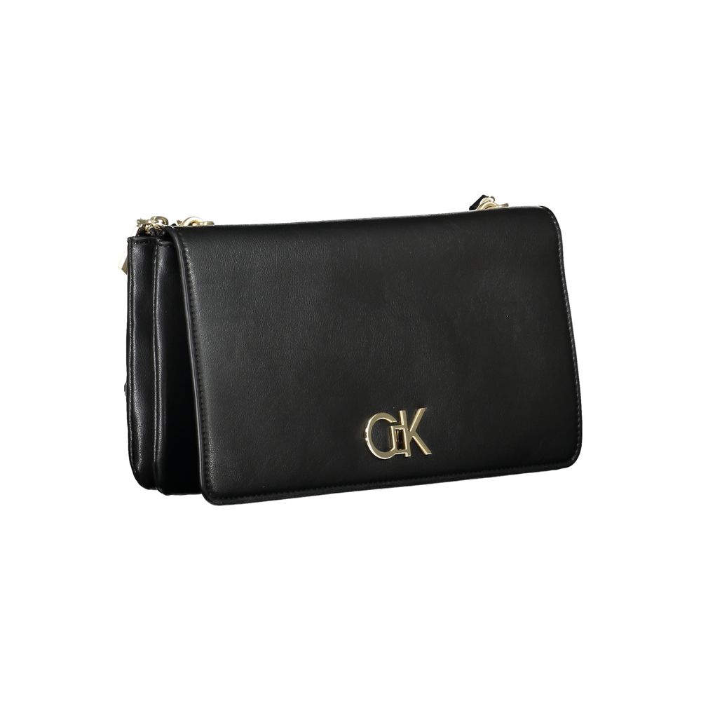 Zwarte polyester handtas