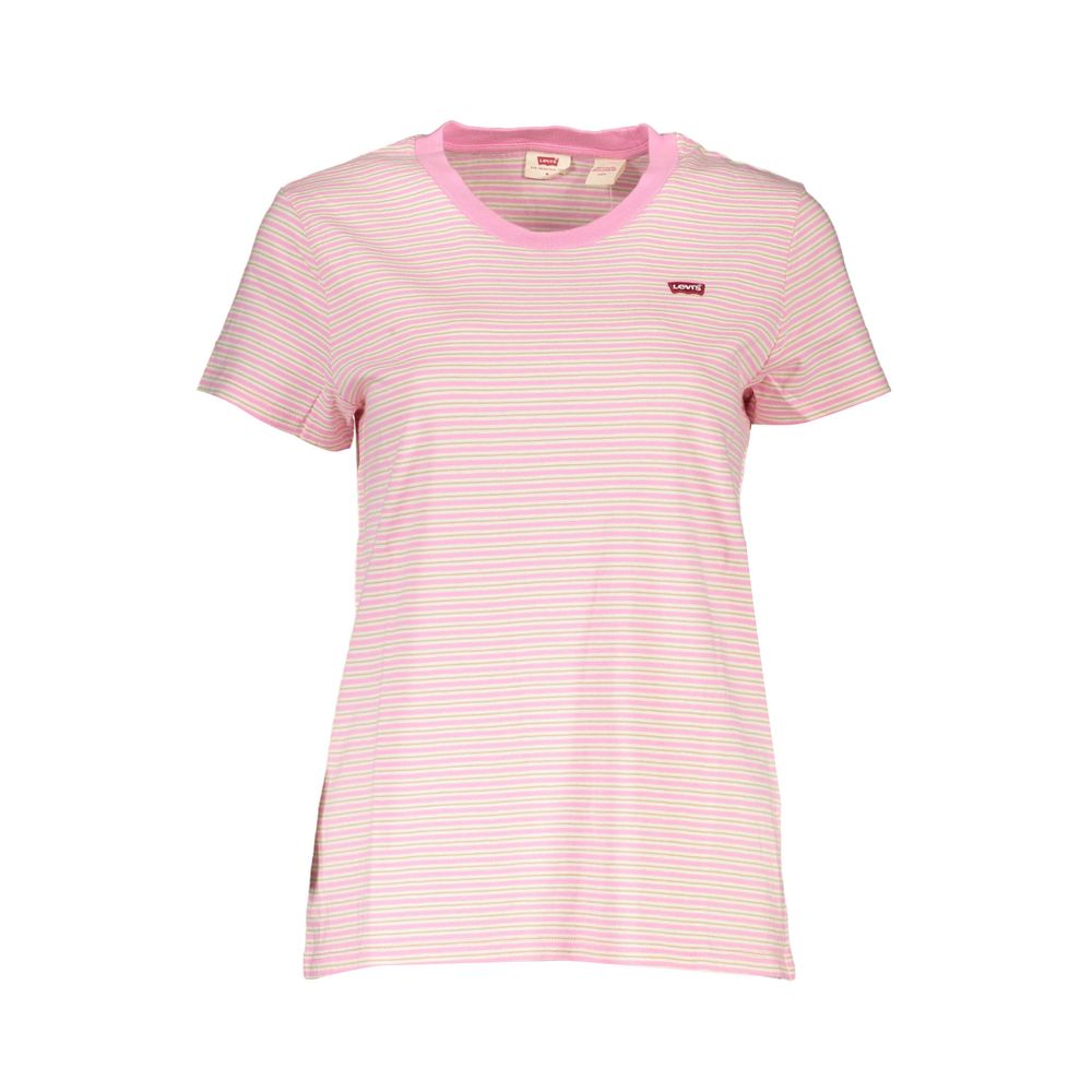 Roze katoenen dames T-shirt