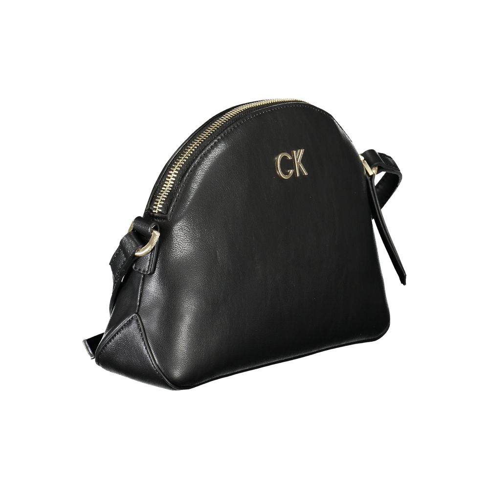 Zwarte polyester handtas
