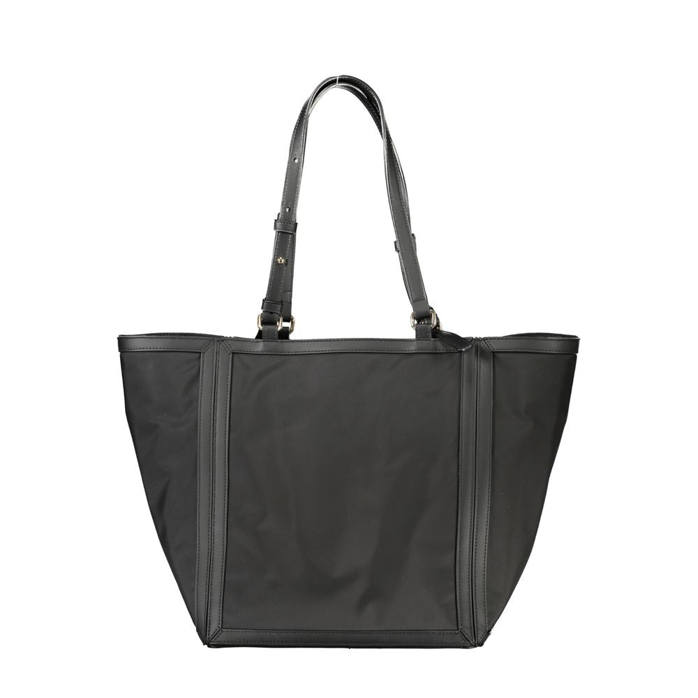 Zwarte polyester handtas