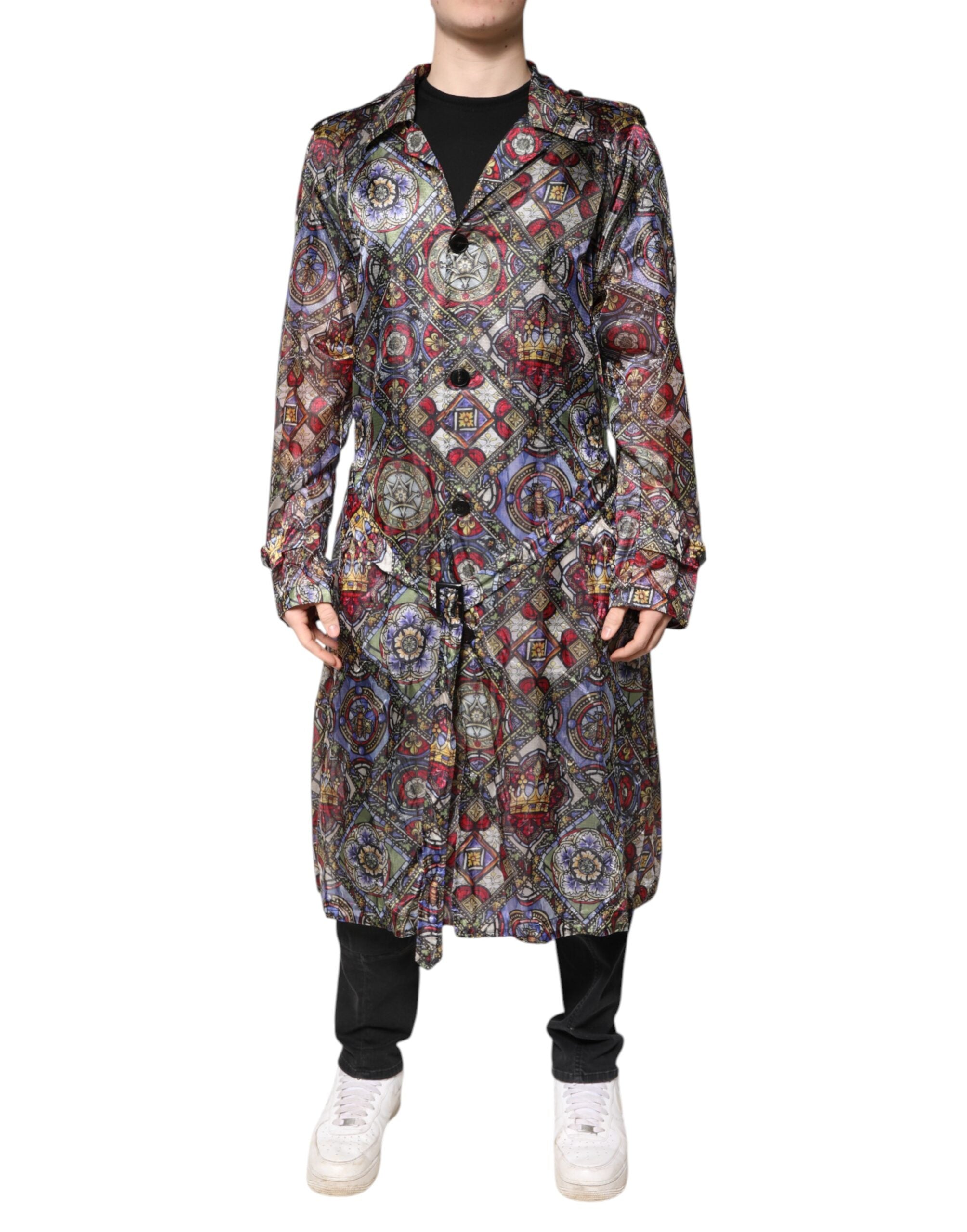 Multicolor Royal Bee Crown Trenchcoat Jas