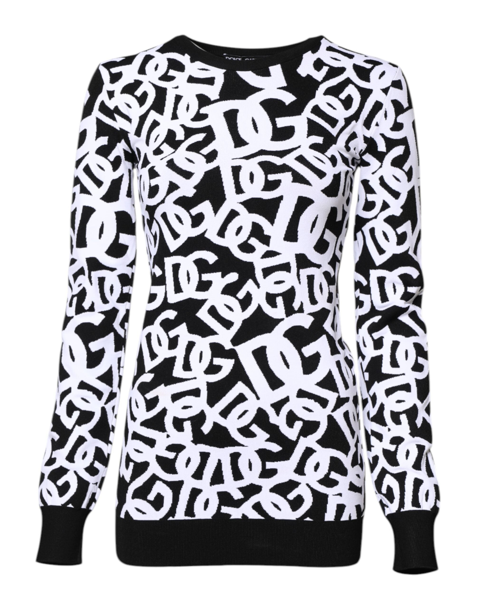 Zwart-witte logoprint damestrui