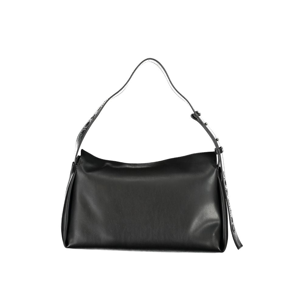 Zwarte polyester handtas