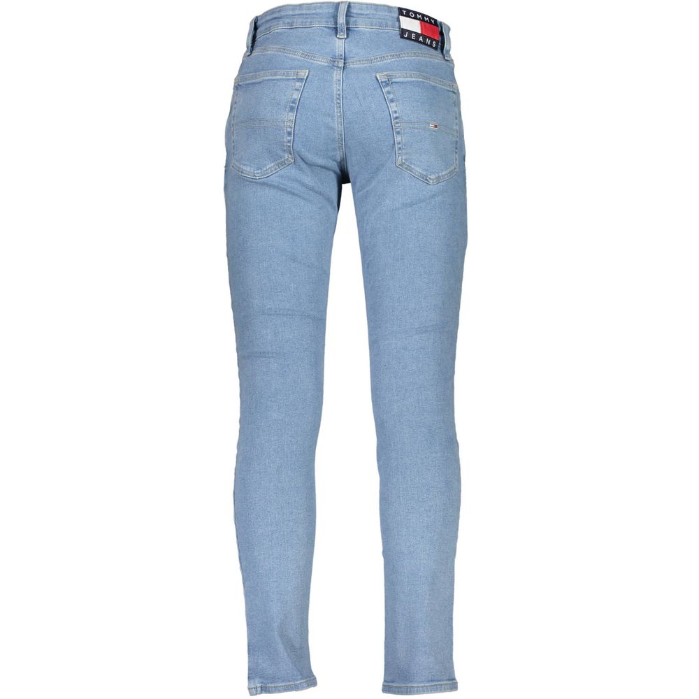 Lichtblauwe katoenen heren slim-fit taps toelopende jeans