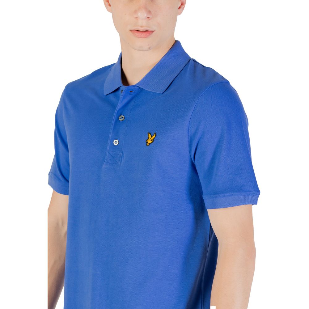 Blauw katoenen poloshirt