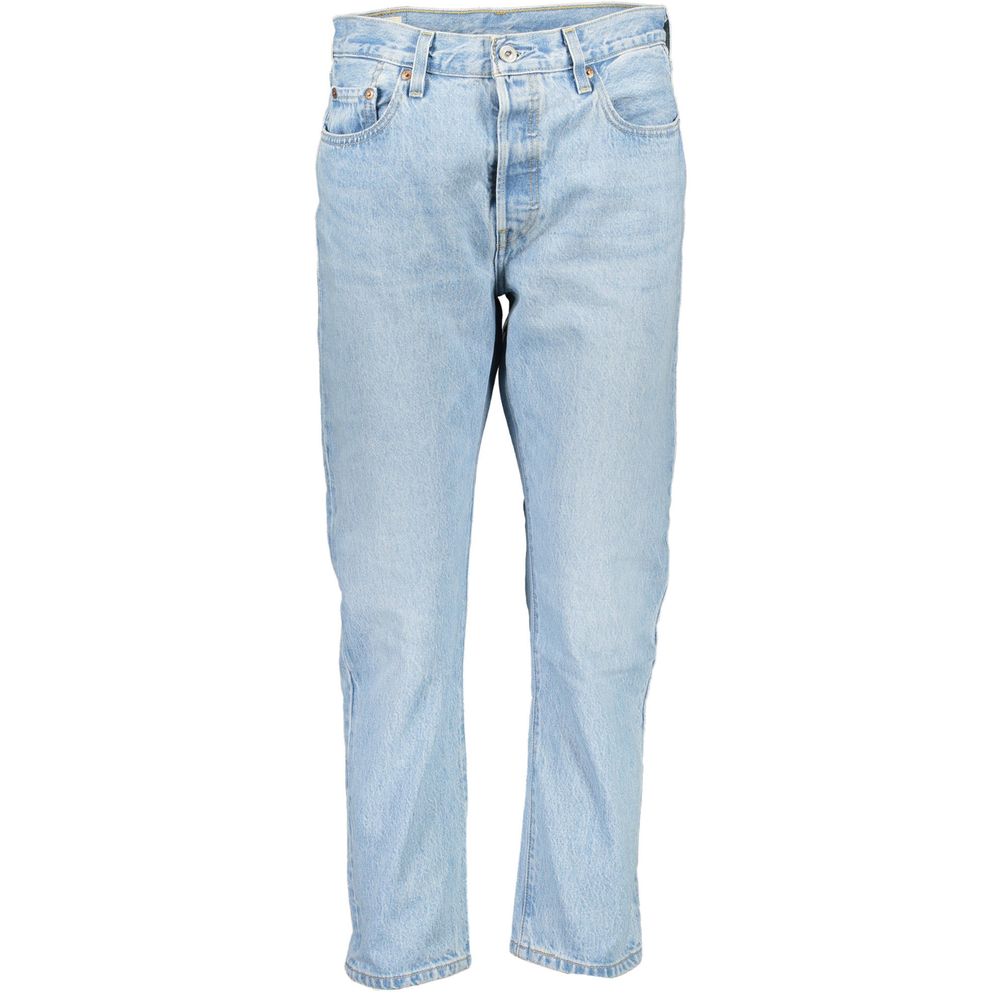 Blauwe katoenen damesjeans