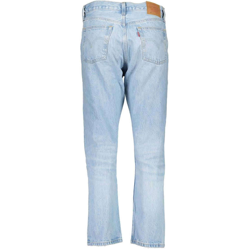 Blauwe katoenen damesjeans