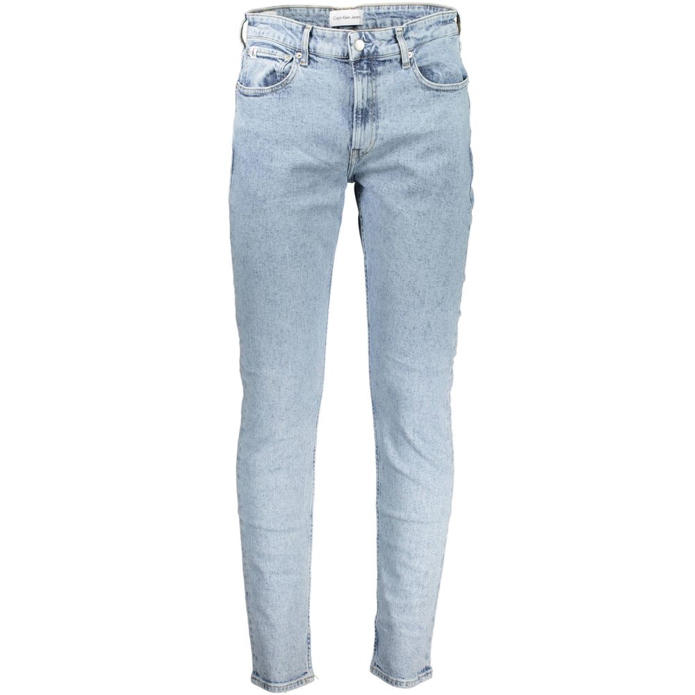 Blauwe katoenen herenjeans