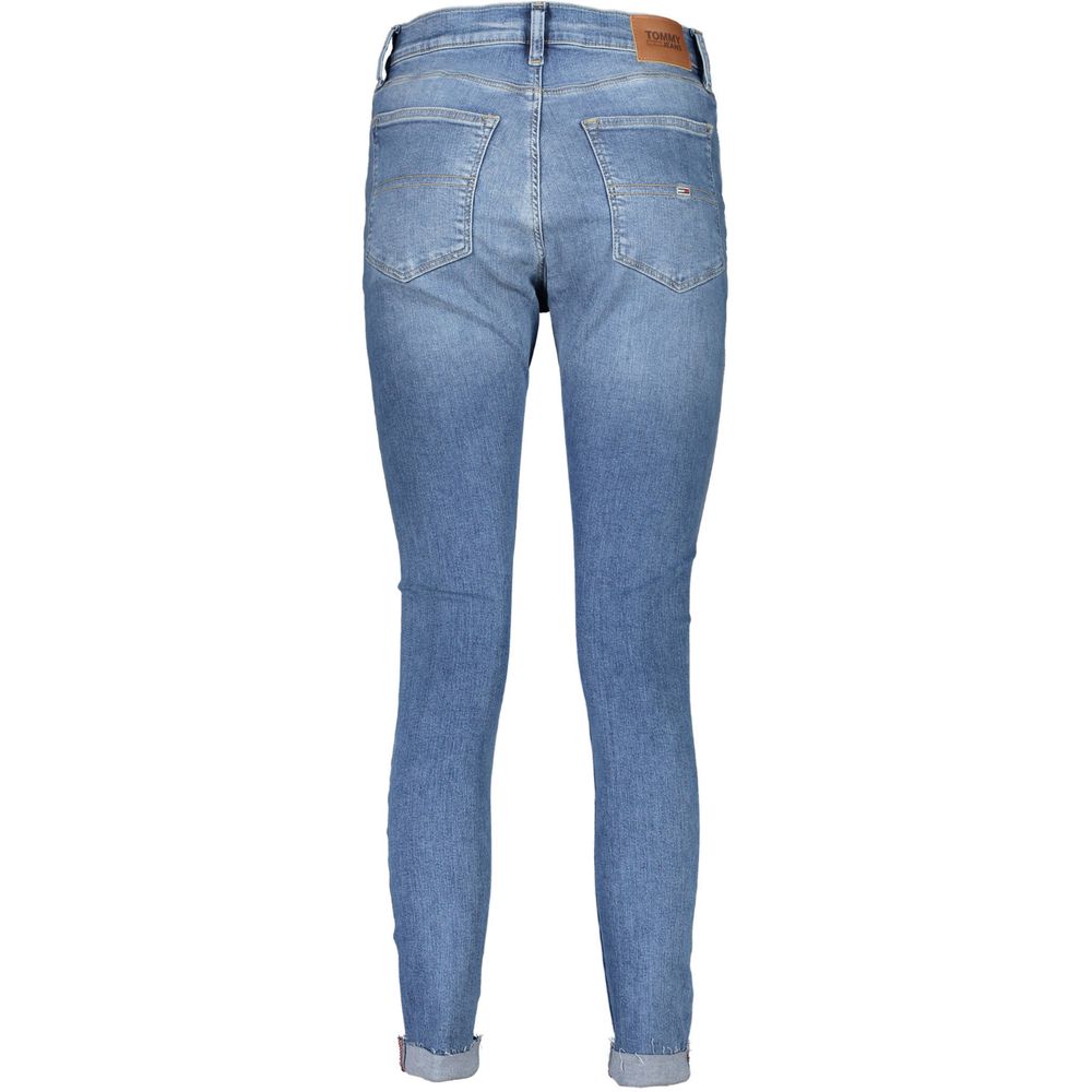 Blauwe katoenen damesjeans