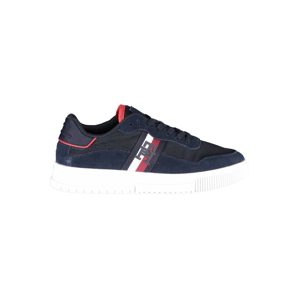 Blauwe polyester herensneaker