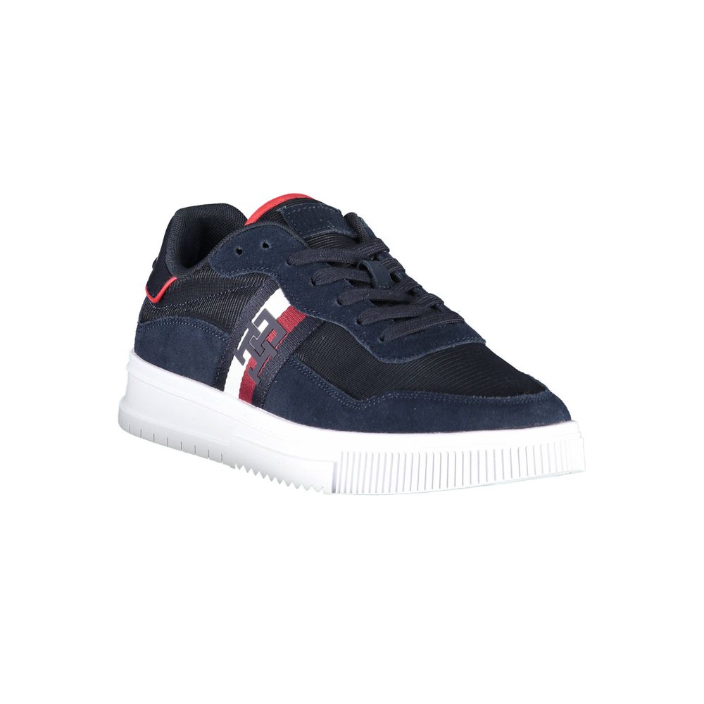 Blauwe polyester herensneaker