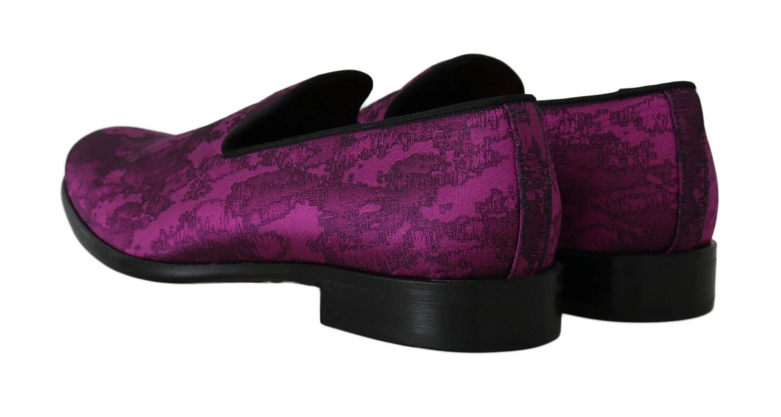Paarse jacquard loafers, formele schoenen