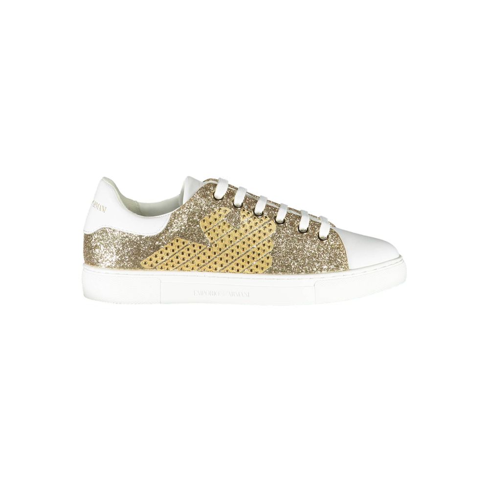 Gouden polyester damessneaker