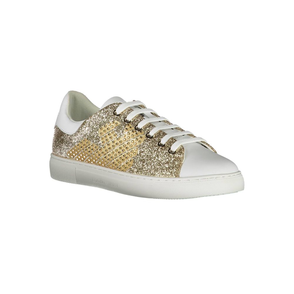 Gouden polyester damessneaker