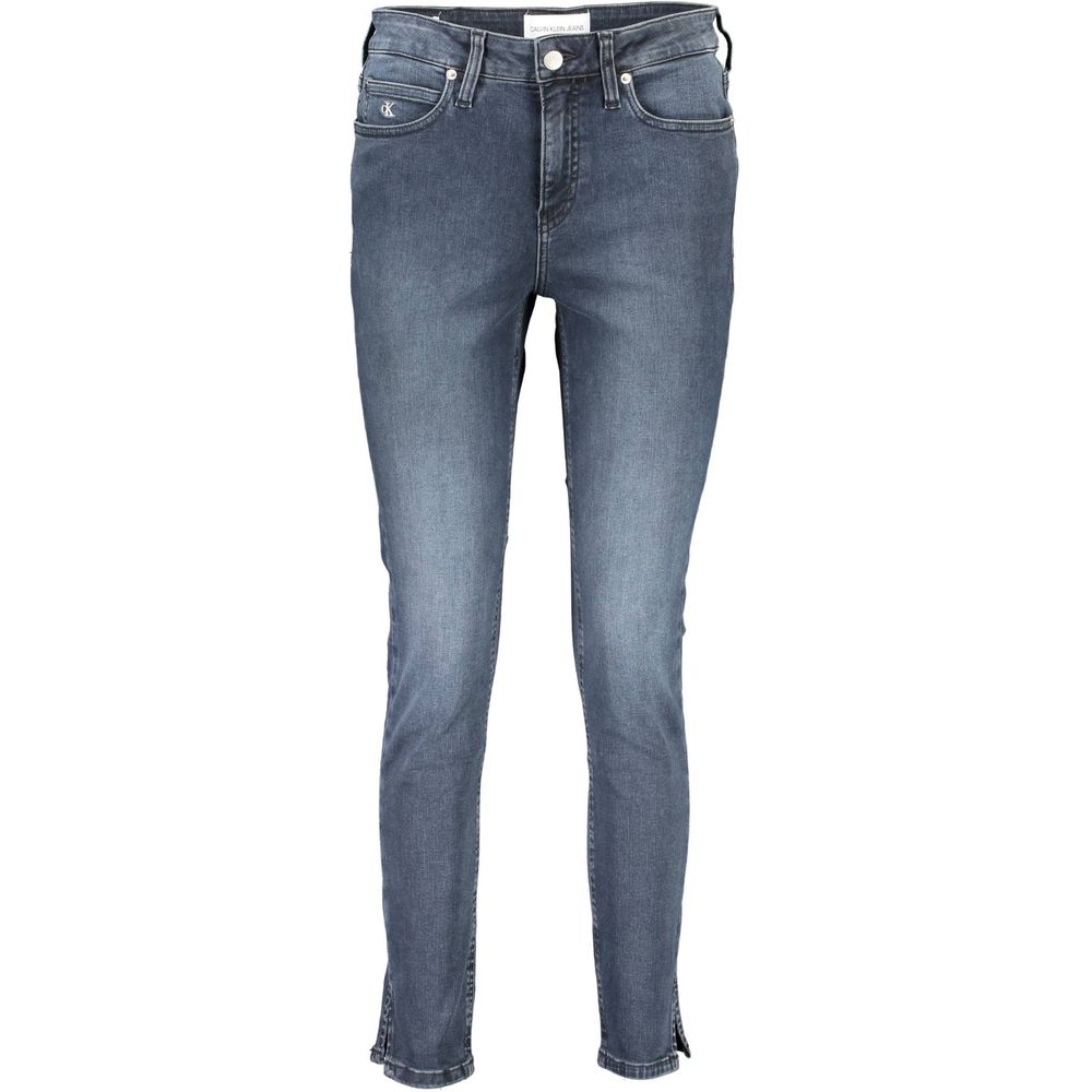 Blauwe katoenen skinny jeans voor dames