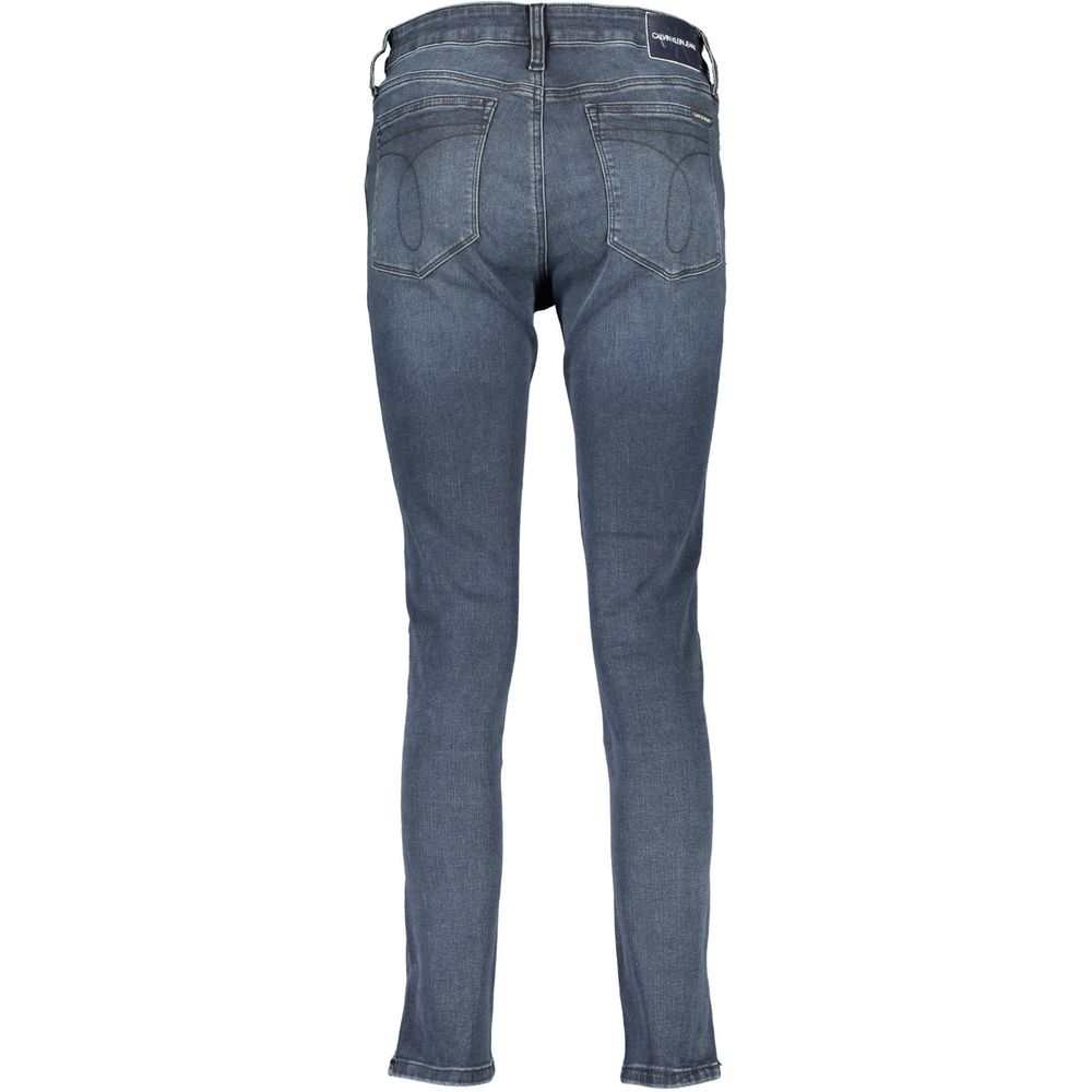 Blauwe katoenen skinny jeans voor dames
