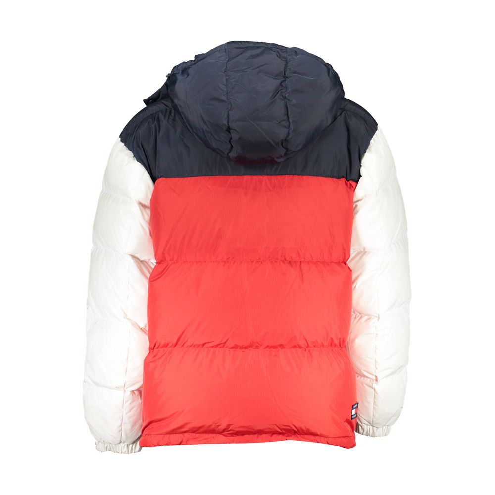 Blauwe polyester herenjas