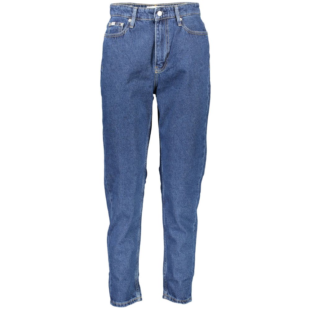 Blauwe katoenen jeans en broek