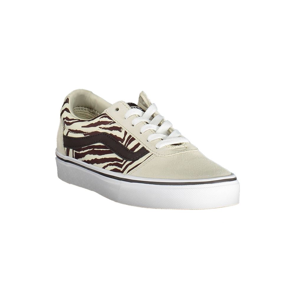 Beige leren damessneaker