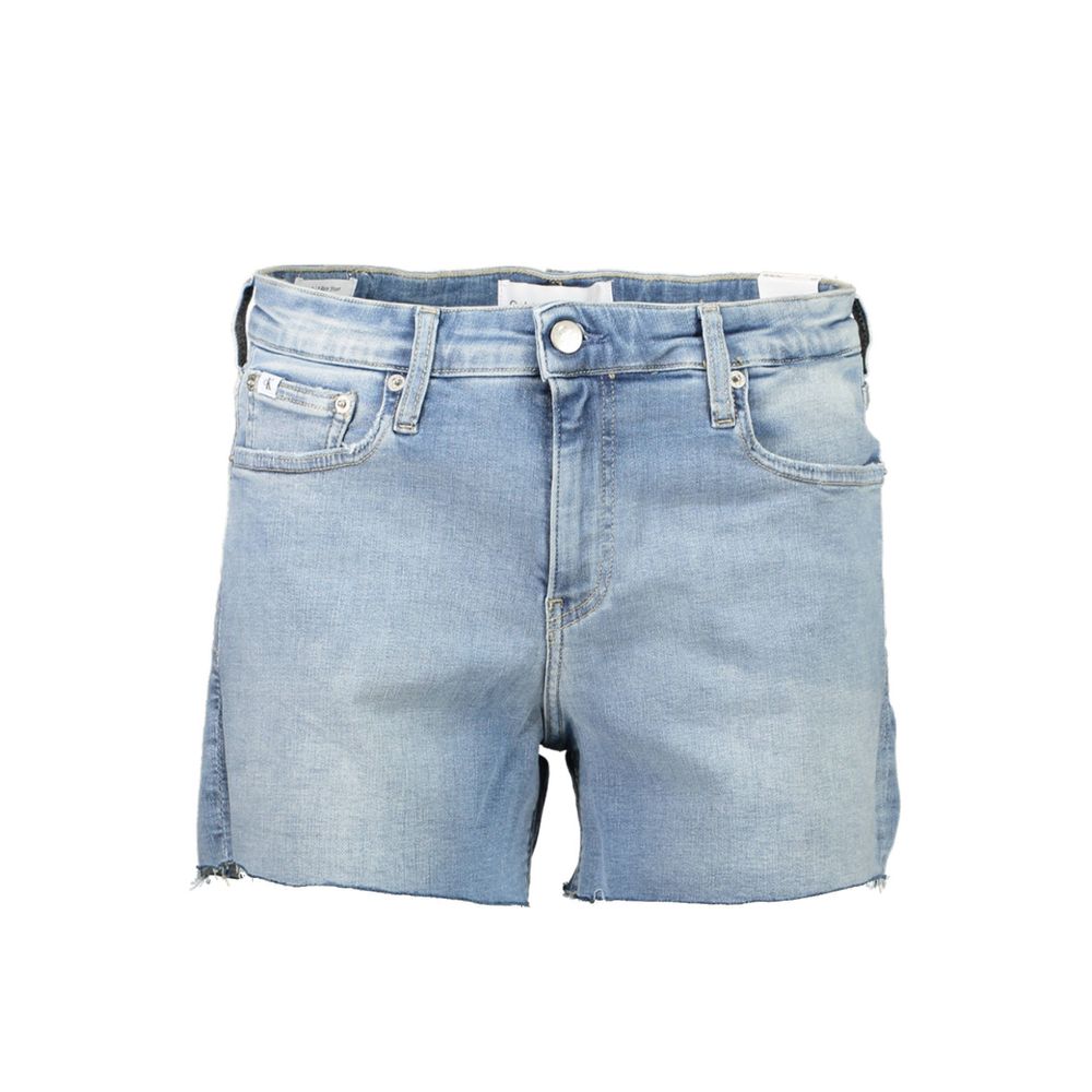 Blauwe katoenen damesshorts