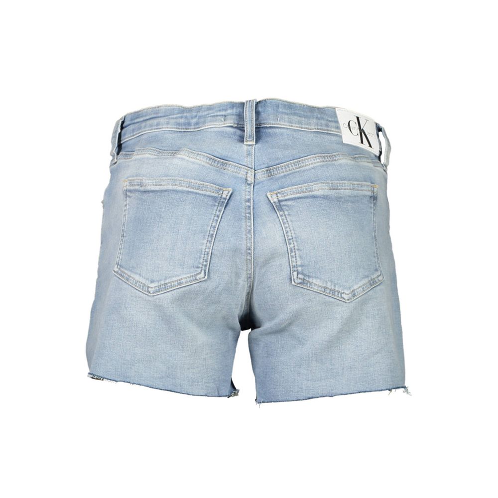 Blauwe katoenen damesshorts