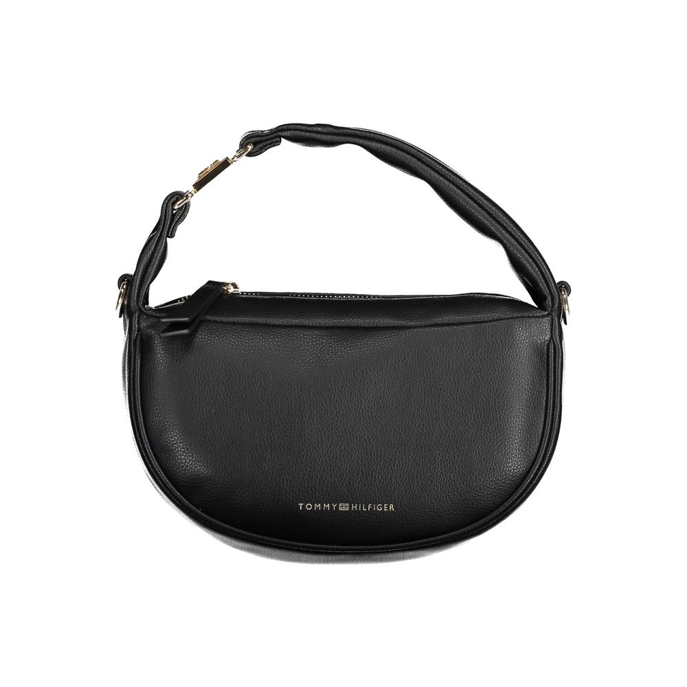 Zwarte polyester handtas