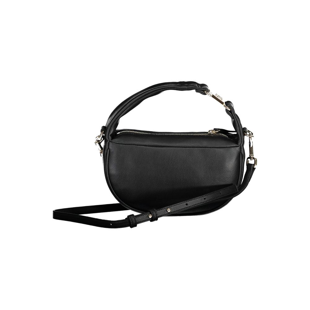 Zwarte polyester handtas
