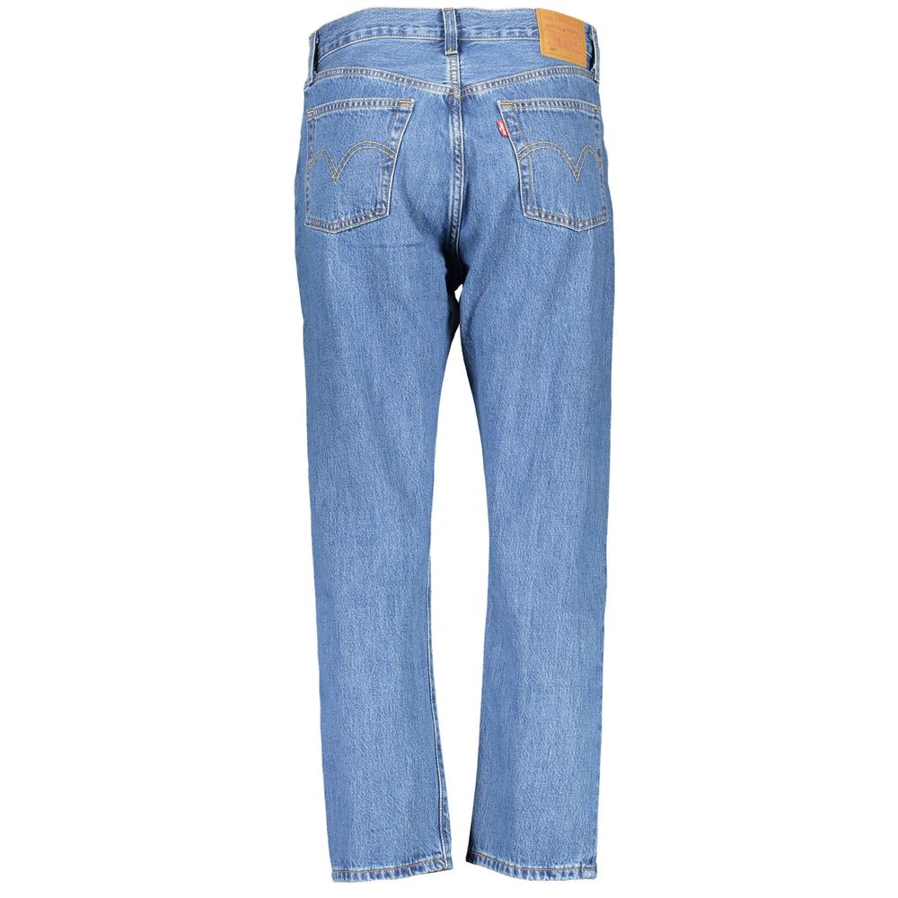 Blauwe katoenen jeans en broek