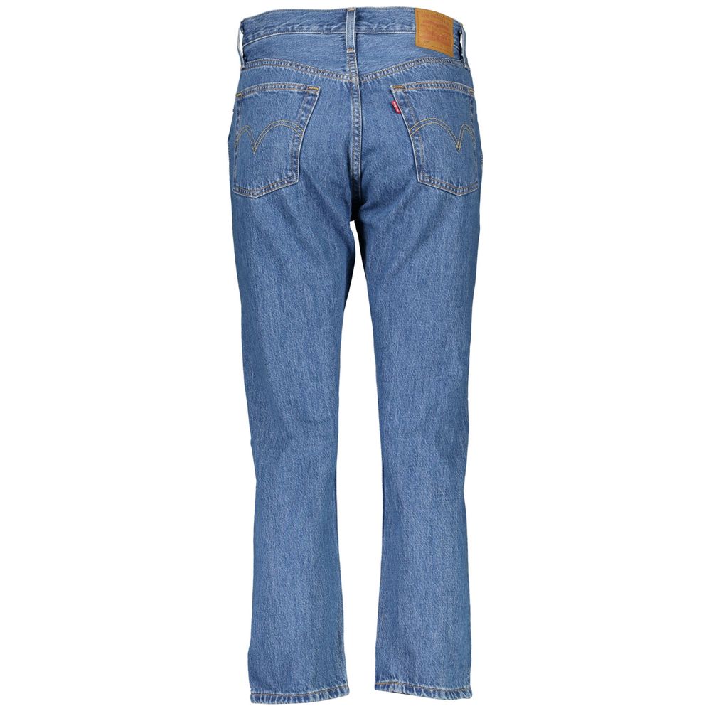 Blauwe katoenen jeans en broek