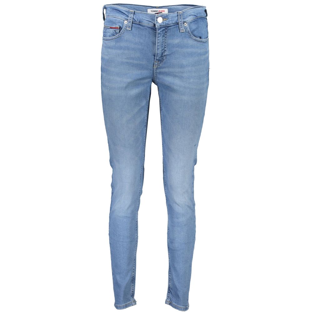 Blauwe katoenen skinny jeans voor dames