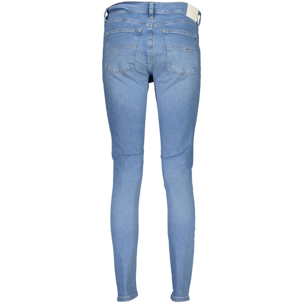 Blauwe katoenen skinny jeans voor dames