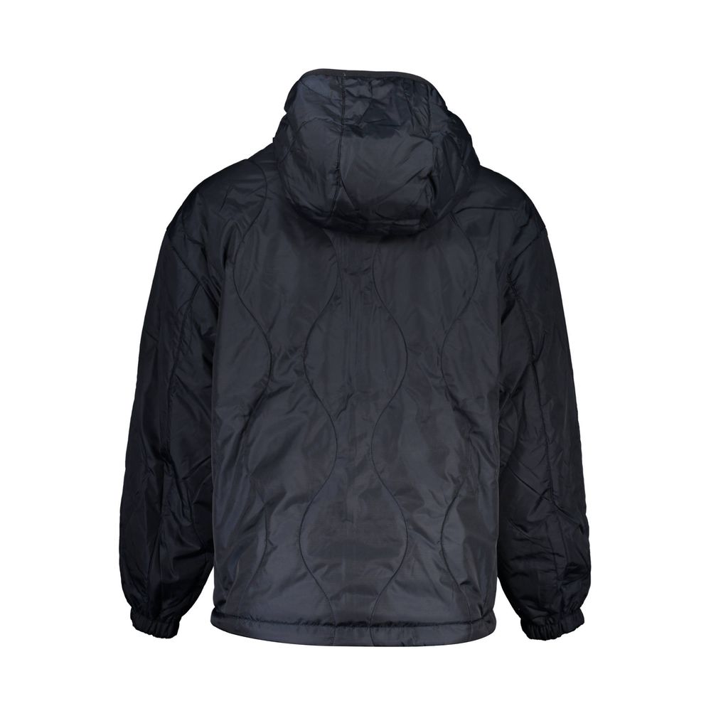 Blauwe polyester heren omkeerbare jas