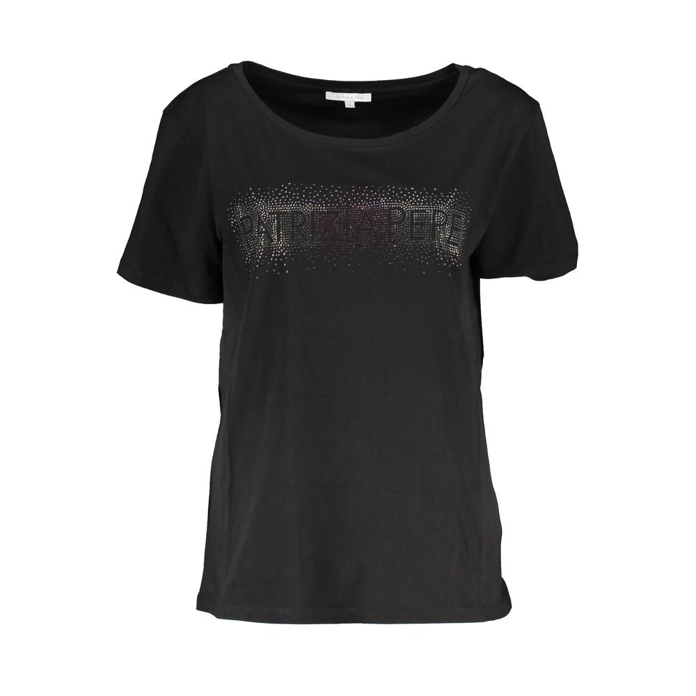Zwart katoenen dames T-shirt