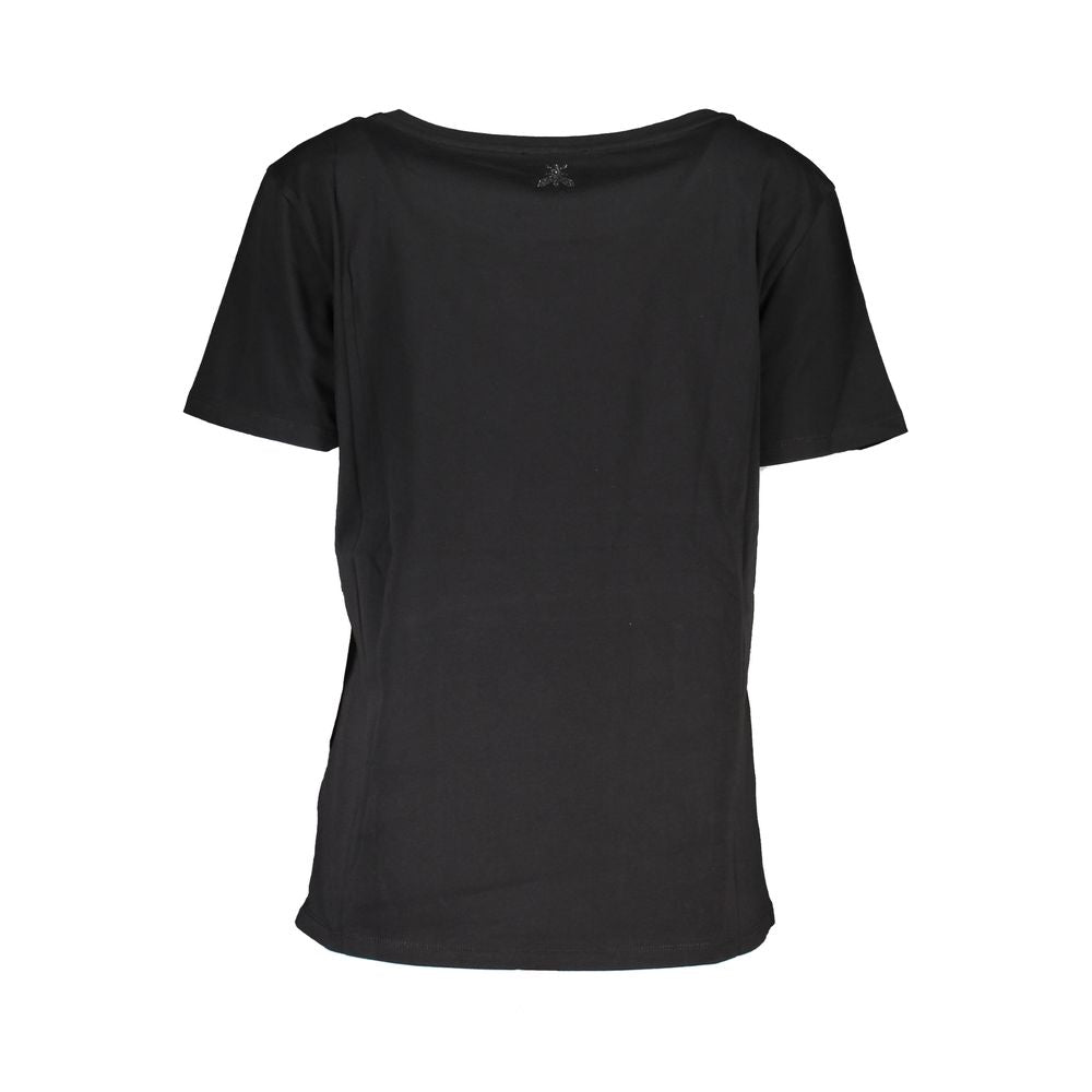 Zwart katoenen dames T-shirt