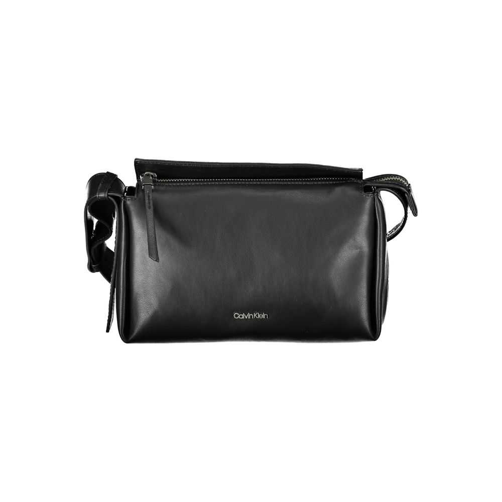 Zwarte polyester handtas