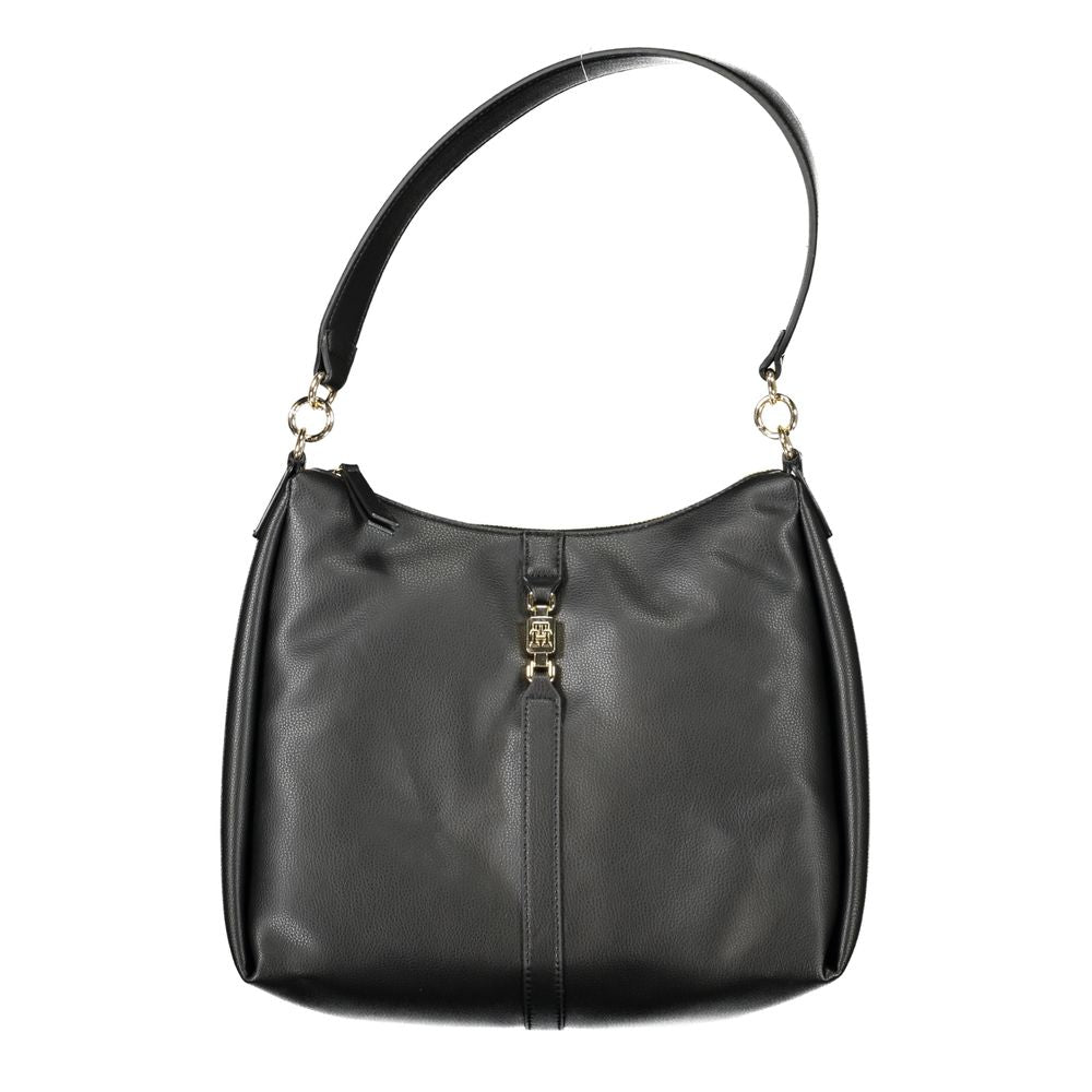 Zwarte polyester handtas