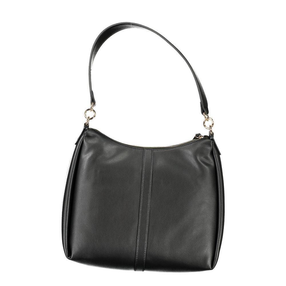 Zwarte polyester handtas