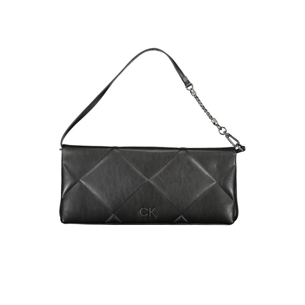 Zwarte polyester handtas