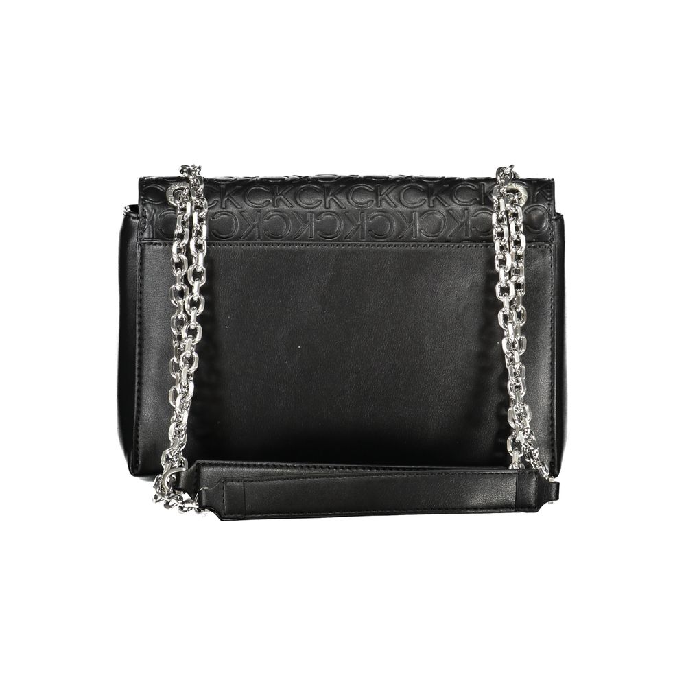 Zwarte polyester handtas
