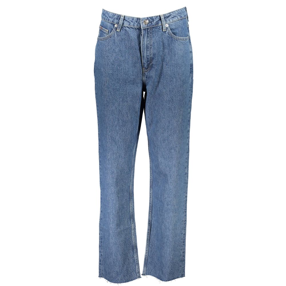Blauwe katoenen damesjeans