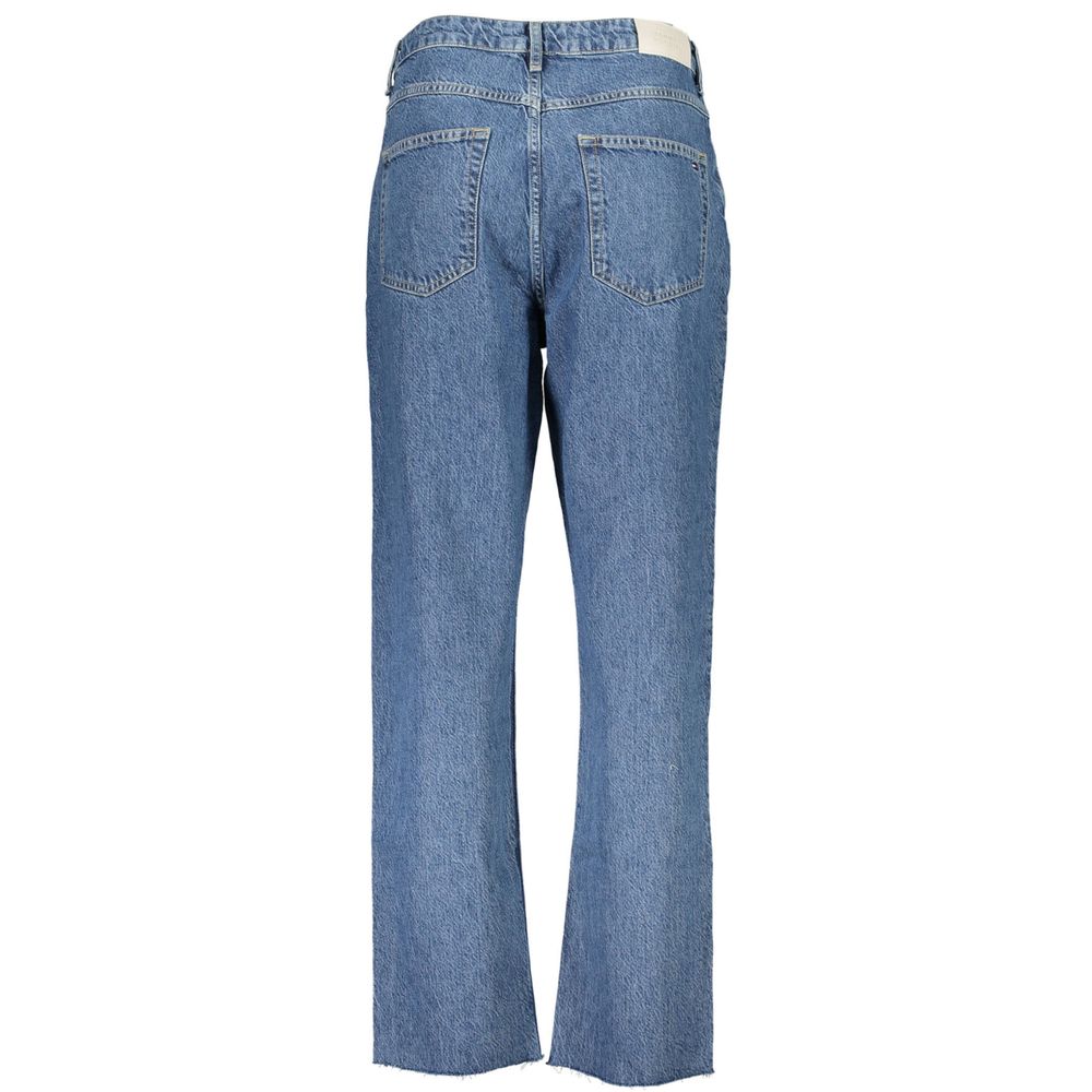 Blauwe katoenen damesjeans