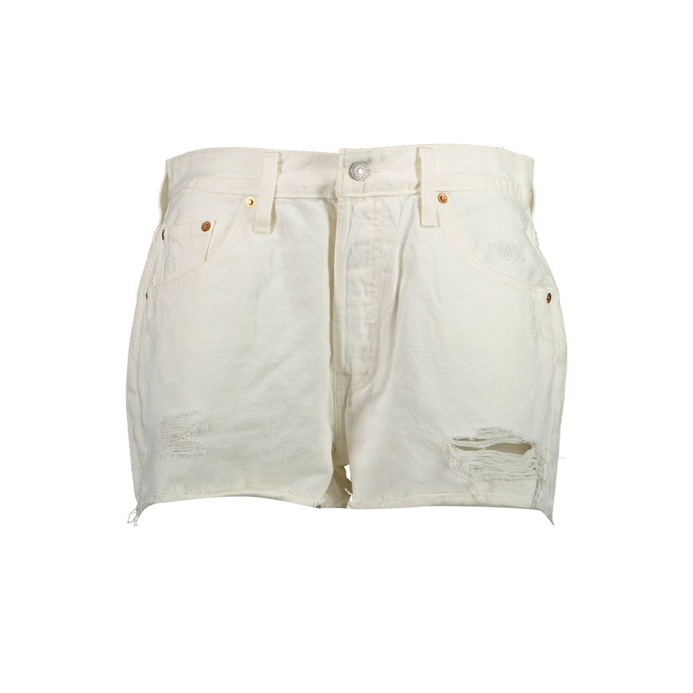 Witte katoenen damesjeans