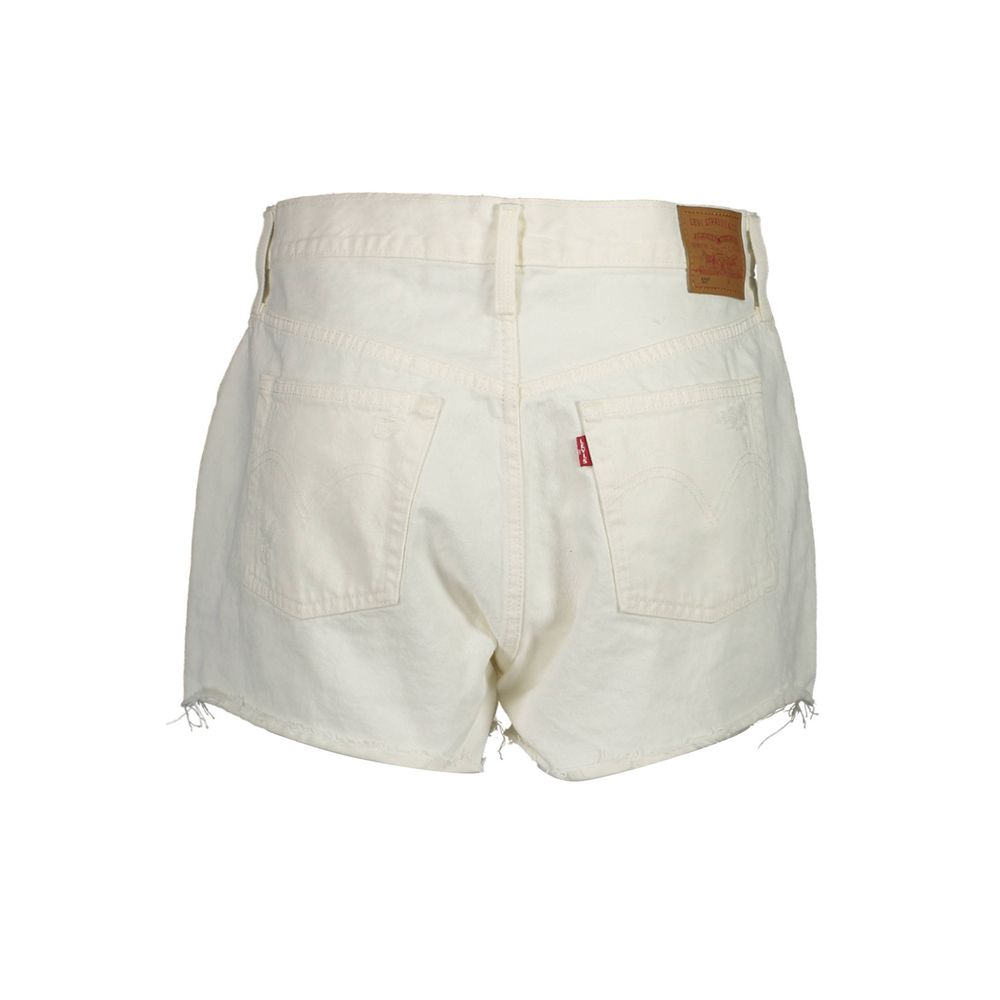 Witte katoenen damesjeans