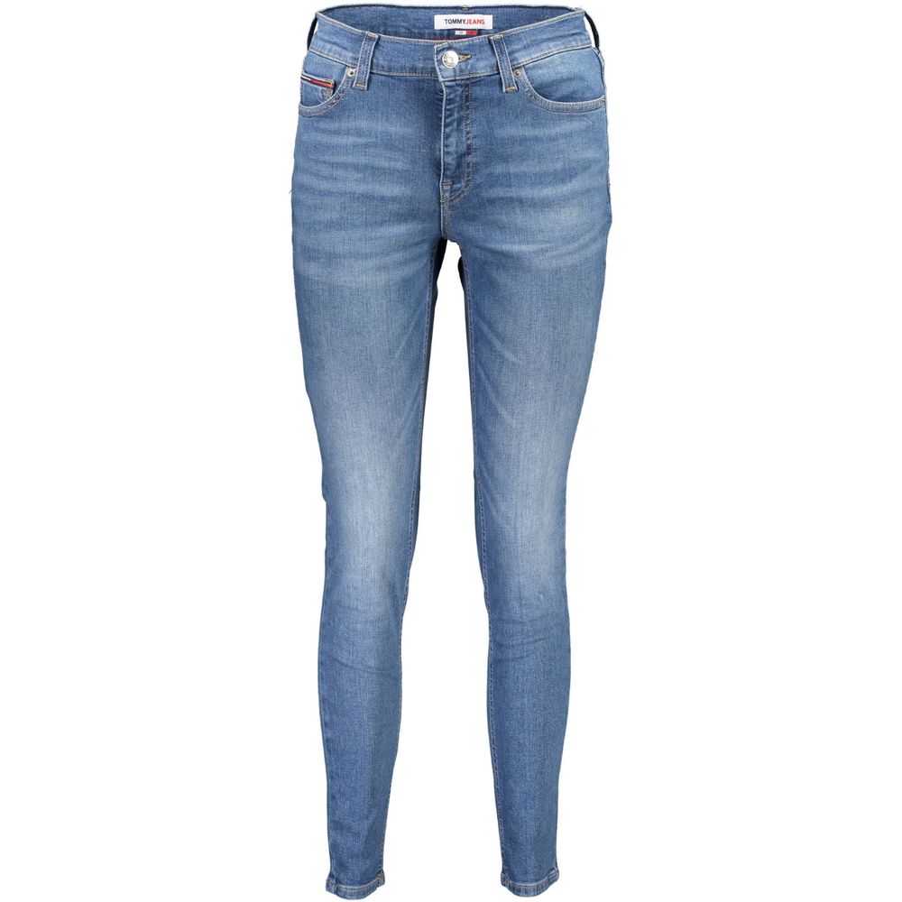 Blauwe katoenen skinny jeans voor dames