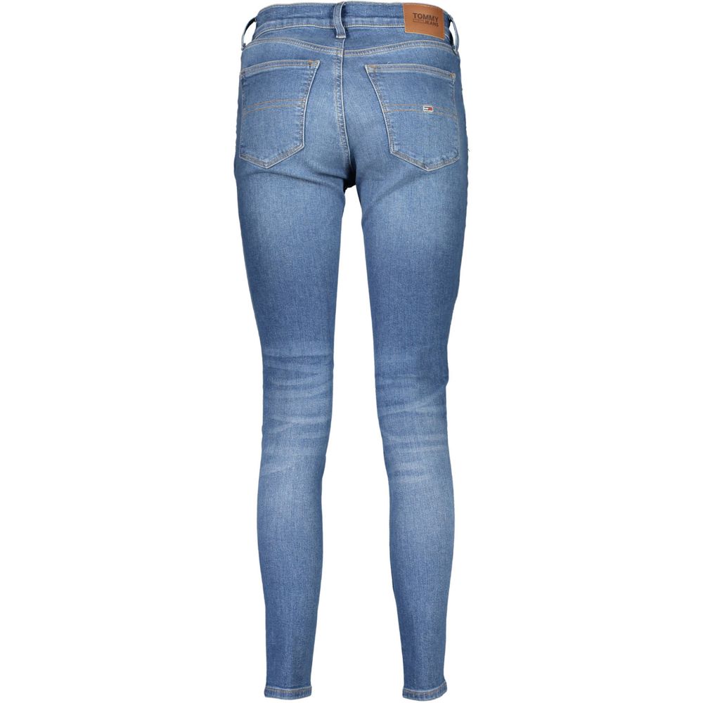 Blauwe katoenen skinny jeans voor dames